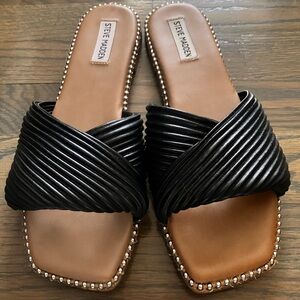 Steve Madden Women's Limitt Leather Slide Sandals